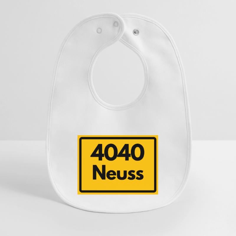 OLD POSTCODE POSTCODE RETRO 4040 CITY NEUSS Baby Organic Bib