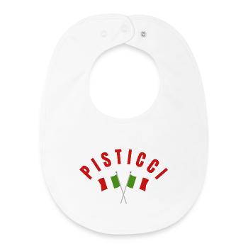 Pisticci Italian Flags - Baby Organic Bib - white - Front