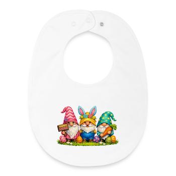 Costume de Pâques Gnomes Drôles Gnomes - Bavoir bébé bio - blanc - Devant