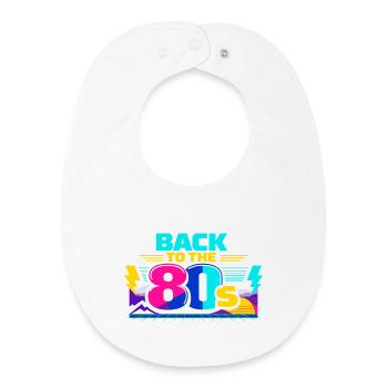Back to the 80s Neon - Baby Organic Bib - white - Front