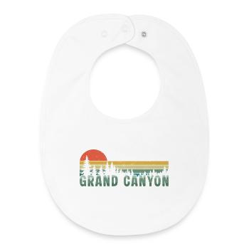 Parc national rétro du Grand Canyon - Bavoir bébé bio - blanc - Devant