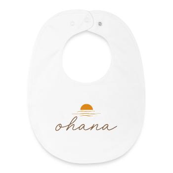 Chemise esthétique Ohana – Minimaliste Sunset Family Desi - Bavoir bébé bio - blanc - Devant