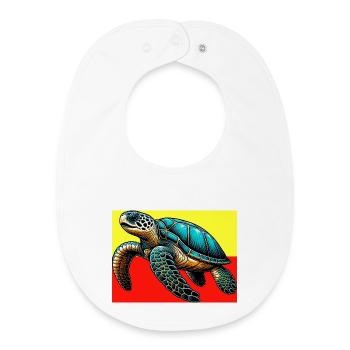 Schildkröte - Baby Organic Lätzchen - Weiß - Vorne