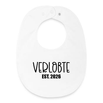 Engagement Fiancée 2026 - Baby Organic Bib - white - Front