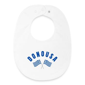 Donousha Crossed Flags Emblem - Baby Organic Bib - white - Front