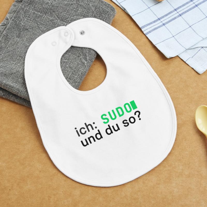 ich: SUDO und du so? Linux Programmierer - dunkel Baby Organic Lätzchen