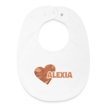 Liebe Alexia - Baby Organic Lätzchen - Weiß - Vorne
