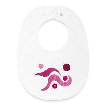 Yoga design_52 - Bavoir bébé bio - blanc - Devant