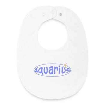 Aquarius Sign - Baby Organic Lätzchen - Weiß - Vorne