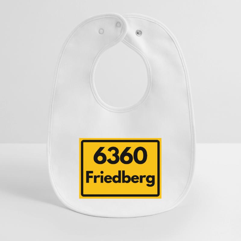OLD POSTCODE ZIP CODE RETRO 6360 FRIEDBERG HEIMAT Baby Organic Bib