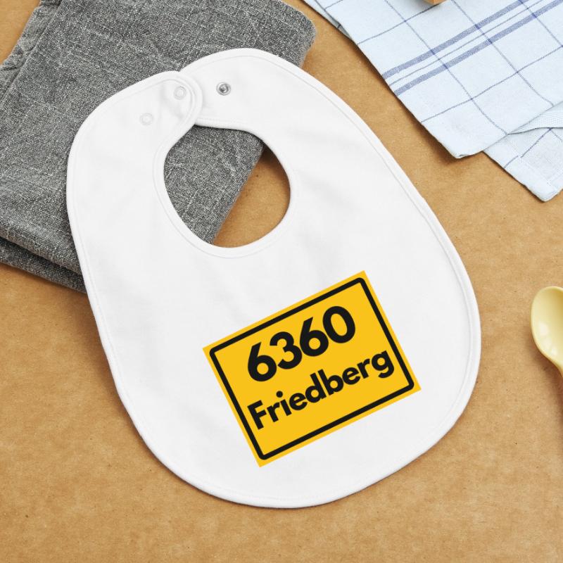 OLD POSTCODE ZIP CODE RETRO 6360 FRIEDBERG HEIMAT Baby Organic Bib