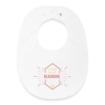 Karin originale - Bavoir bébé bio - blanc - Devant