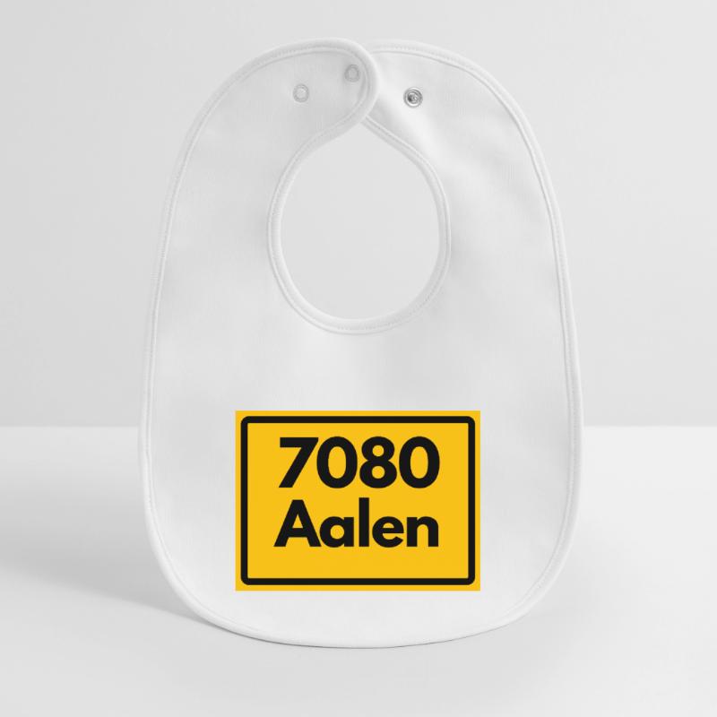 OLD POSTCODE ZIP CODE RETRO 7080 AALEN HEIMATSTOLZ Baby Organic Bib