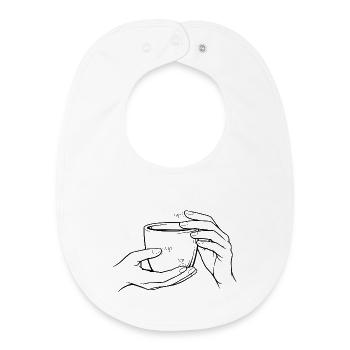 Tapping Hands - Baby Organic Bib - white - Front