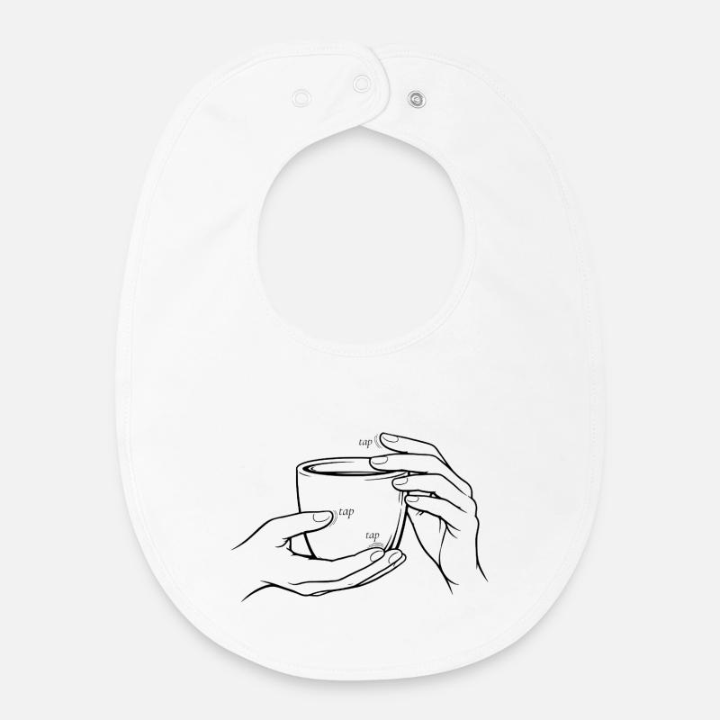 Tapping Hands - Baby Organic Bib - white