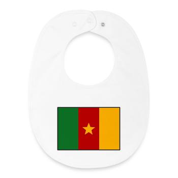 Kamerun Flagge - Baby Organic Lätzchen - Weiß - Vorne