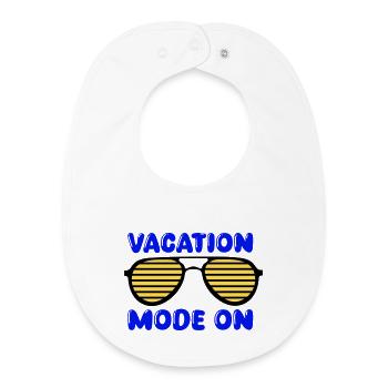 Vacation mode on - Baby Organic Bib - white - Front