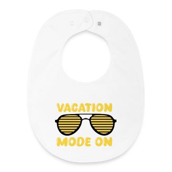 Vacation Mode On Retro - Baby Organic Bib - white - Front