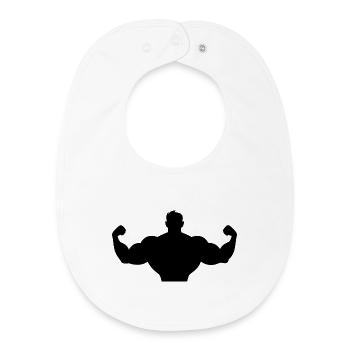 Strong man - Baby Organic Bib - white - Front