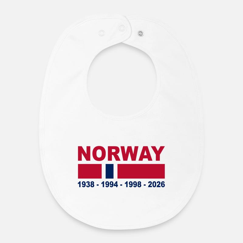 supporter norvégien - Bavoir bébé bio - blanc