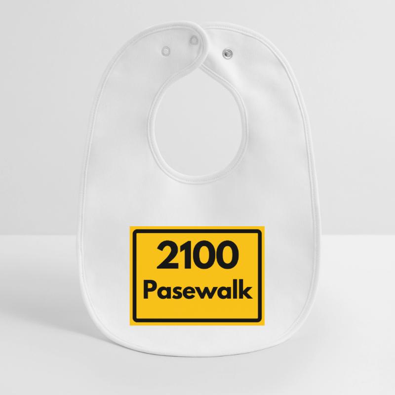 OLD POSTCODE POSTCODE RETRO 2100 PASEWALK HEIMAT Baby Organic Bib