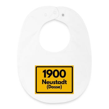 OLD POSTCODE ZIP CODE RETRO 1900 NEUSTADT DOSSE - Baby Organic Bib - white - Front
