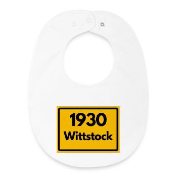 ANCIEN CODE POSTAL RÉTRO 1930 WITTSTOCK HEIMAT - Bavoir bébé bio - blanc - Devant