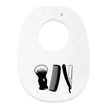 Salon de coiffure - Bavoir bébé bio - blanc - Devant