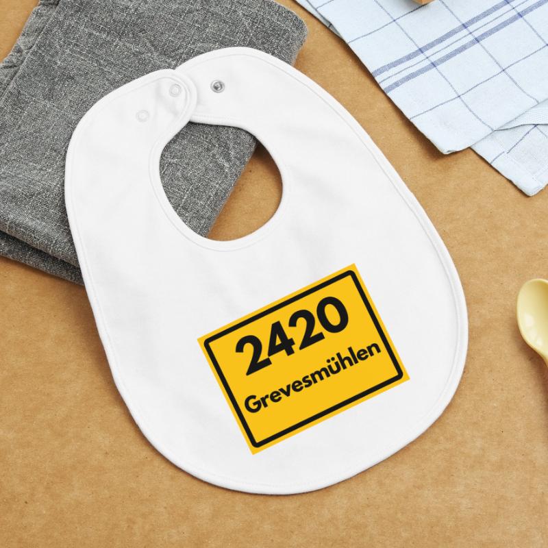 OLD POSTCODE POSTCODE RETRO 2420 GREVESMÜHLEN Baby Organic Bib