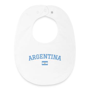 Argentina Flag Design Blue - Baby Organic Bib - white - Front