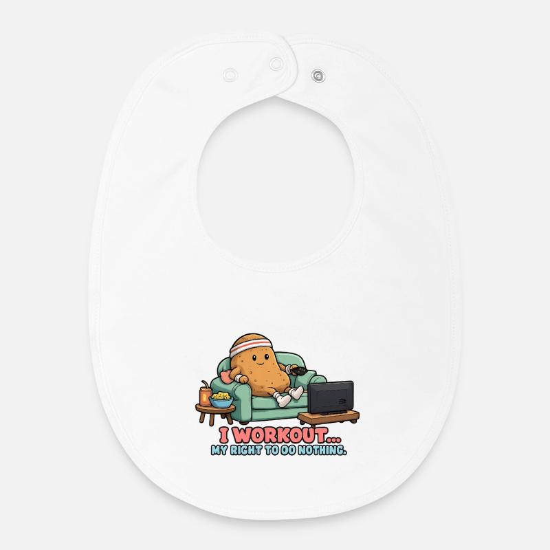 Patate de Couch - Bavoir bébé bio - blanc