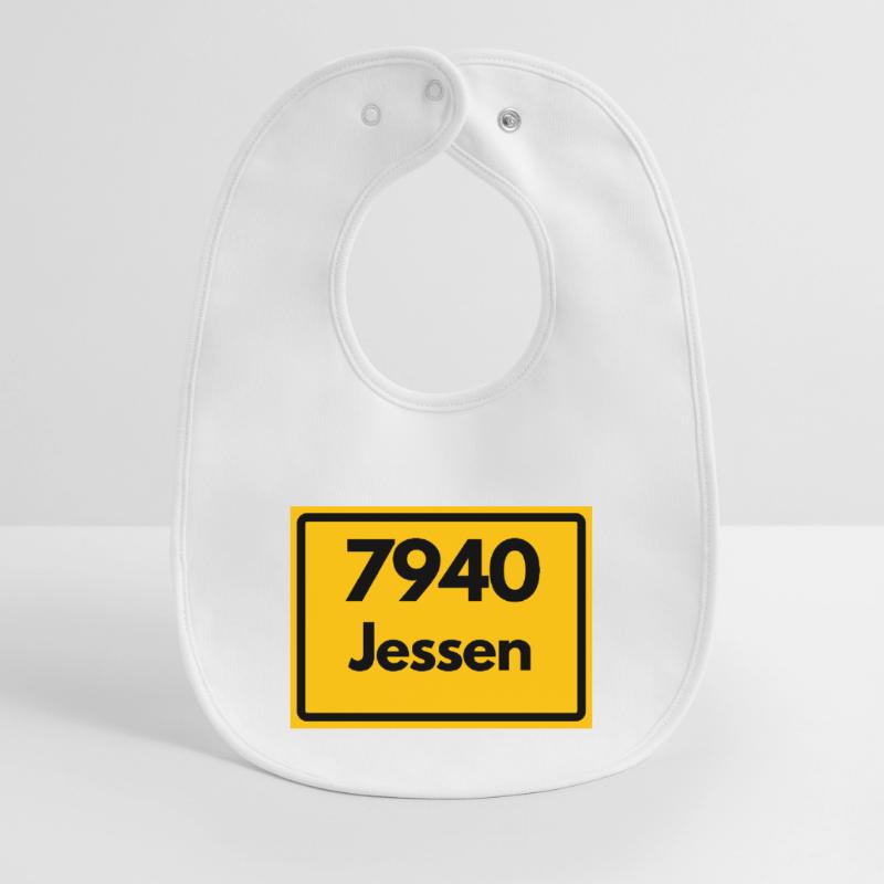OLD POSTCODE ZIP CODE, SAXONY-ANHALT 7940 JESSEN Baby Organic Bib