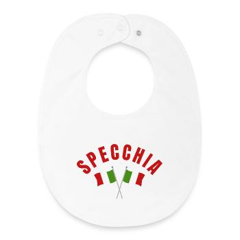 Speccchia Italian Flags Emblem - Baby Organic Bib - white - Front