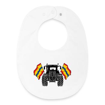 Overijssel_Tractor_Pride - Baby Organic Lätzchen - Weiß - Vorne