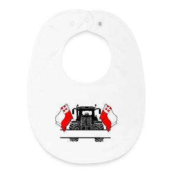 Utrecht_Tractor_Custom_Edition - Bavoir bébé bio - blanc - Devant
