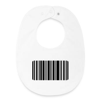code barre - Bavoir bébé bio - blanc - Devant