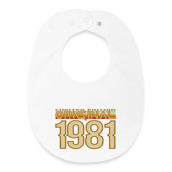 1981 Retro Original - Baby Organic Lätzchen - Weiß - Vorne