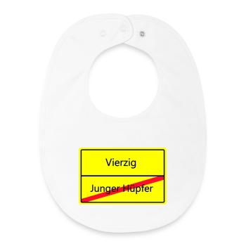 ortsschild_vierzig - Baby Organic Lätzchen - Weiß - Vorne