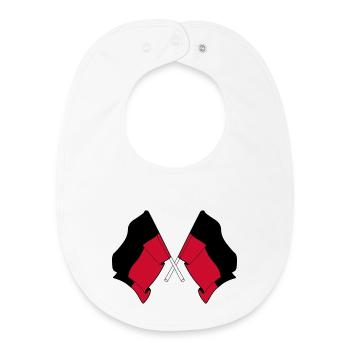 Drapeaux croisés de Nimègue - Bavoir bébé bio - blanc - Devant