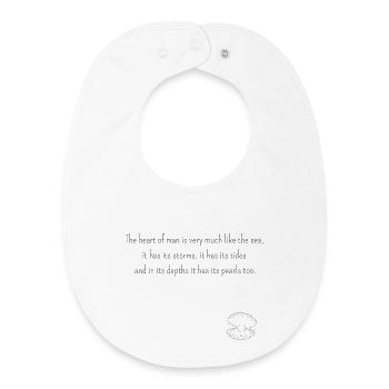 The heart of man is very much like the sea (hell) - Baby Organic Bib - white - Front