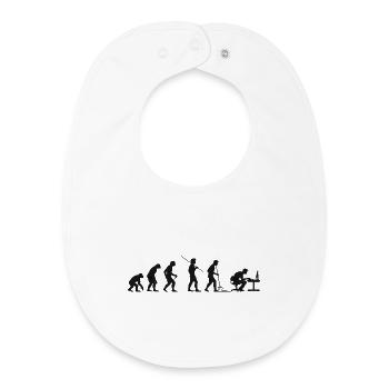 Programmierer Computerfreak Evolution - Baby Organic Lätzchen - Weiß - Vorne