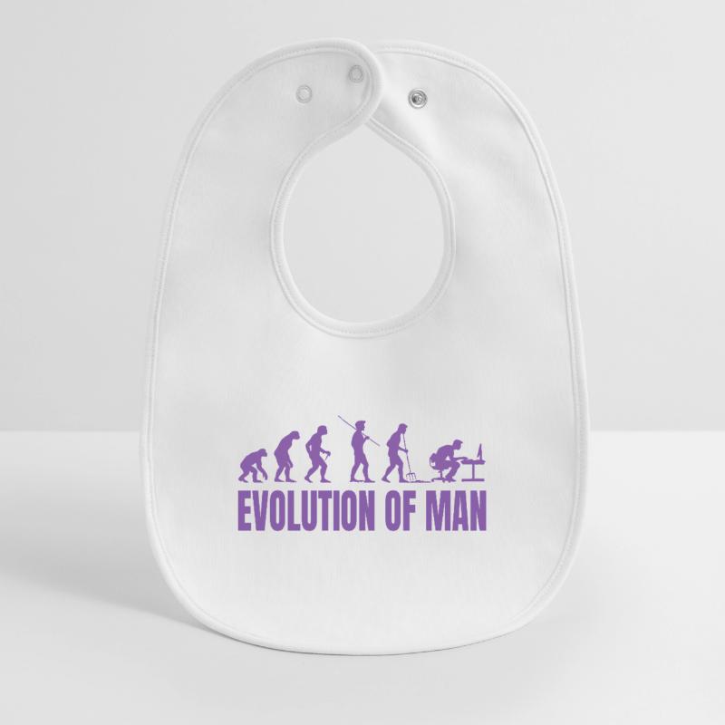 Programmierer Computerfreak Evolution Retro Baby Organic Lätzchen