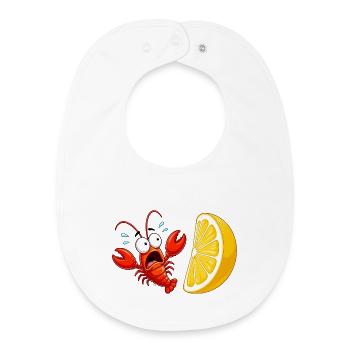 Citrus Crab Spectacle - Baby Organic Bib - white - Front