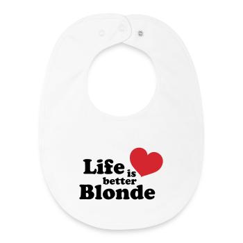 Blonde Life - Baby Organic Lätzchen - Weiß - Vorne
