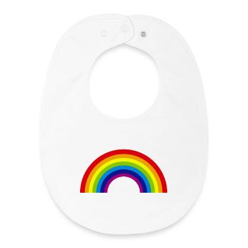 regenbogen - Baby Organic Lätzchen - Weiß - Vorne