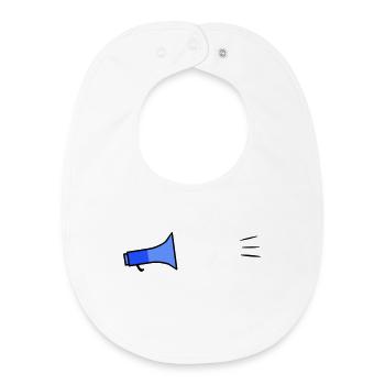 Modèle de texte Megafon - Bavoir bébé bio - blanc - Devant