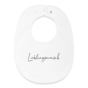 lieblingsmensch / handschrift design - Baby Organic Lätzchen - Weiß - Vorne