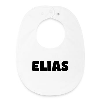 Elias Name - Baby Organic Bib - white - Front