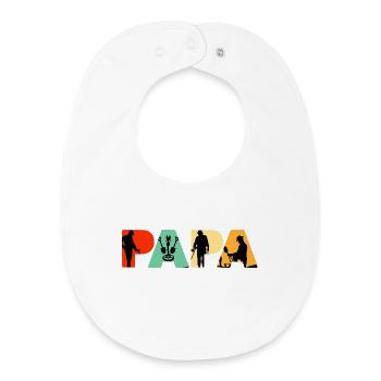 Hobby zum Metalldetektor von Papa - Baby Organic Lätzchen - Weiß - Vorne