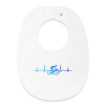 Characterful road bike design - Baby Organic Bib - white - Front